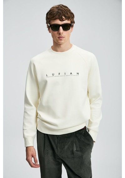 Lufian Cooper Erkek Sweatshirt 112030177 Ekru
