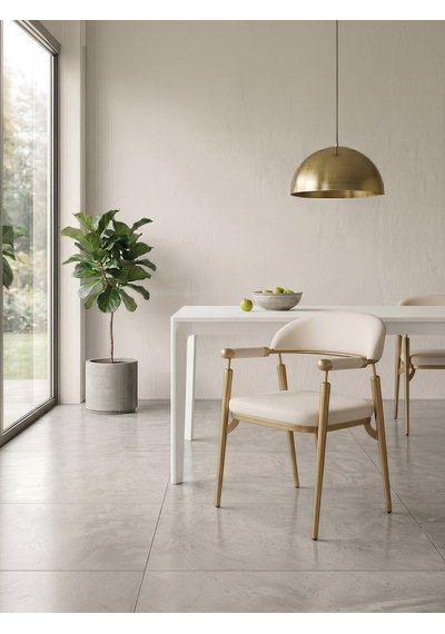 Valen Exclusive Kolçaklı Metal Sandalye Krem
