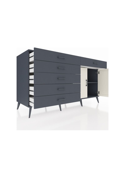 Kronos Konsol Tek Raflı 6 Çekmeceli 2 Kapaklı 176x59x99 Antrasit- Antrasit-aytaşı/antrasit Kronos Konsol Tek Raflı 6 Çekmeceli 2 Kapaklı 176x59x99 Antrasit- Antrasit-aytaşı/antrasit