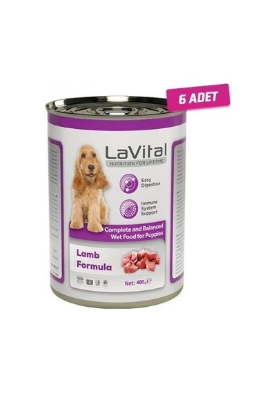 La Vital Puppy Kuzulu Yavru Köpek Konservesi 6 x 400 G