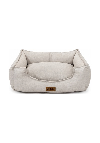 Premium Kedi Ve Köpek Yatağı Kafa Destekli Kaydırmaz Taban Yıkanabilir Fermuarlı Çift Taraflı Minder %100 Boncuk Elyaf Krem 1607705407