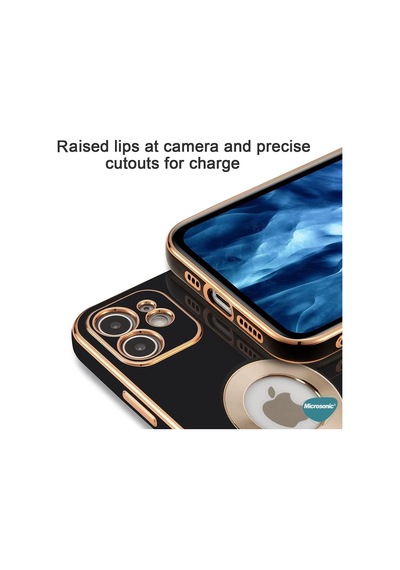 Apple İphone 13 Pro İçin Kılıf Flash Stamp Siyah İphone 13 Pro İle Uyumlu Kılıf - Siyah