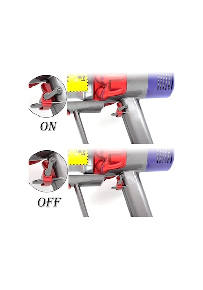 Dyson V6 V7 V8 V10 V11 V15 Uyumlu Tetik Kilidi - Parmak Yormayan Güç Düğmesi Kilidi