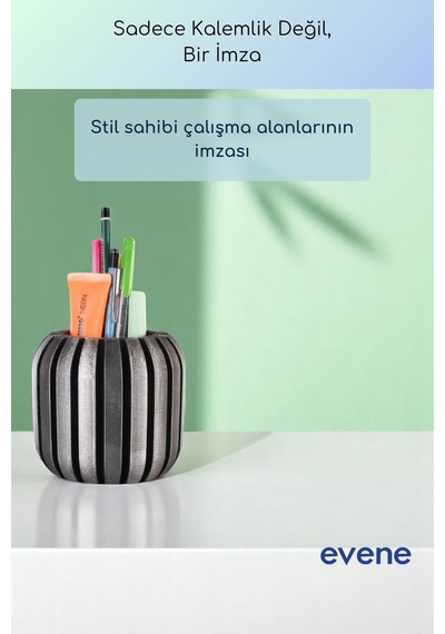 Kalemlik Masa Kalemliği Organizer Kalemlik Gümüş Eskitme Renk Model 79 Çok Renkli