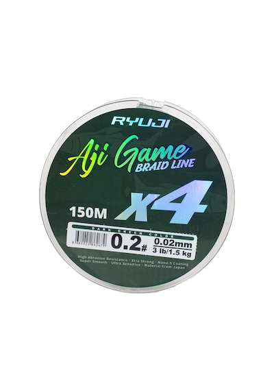 Ryuji Aji Game 4b Dark Green 150m İp Misina Kalınlık Mm : 0,03mm