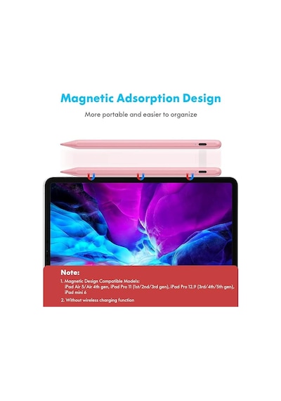 Apple Uyumlu iPad, 2018-2025 Pro11m4-air11m2-ip10/9/8/7/6-air5/4/3-mini6/5 İçin Avuç İçi Reddi Aktif Stylus Kalem