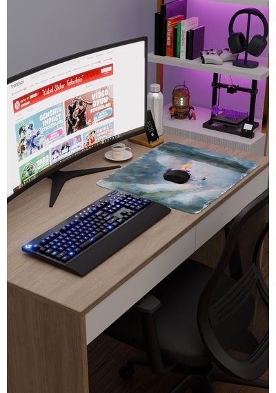 Qiqi Genshin Impact Anime Gacha V3 - 48x40 Xl Gaming Mouse Pad Fare Altlığı