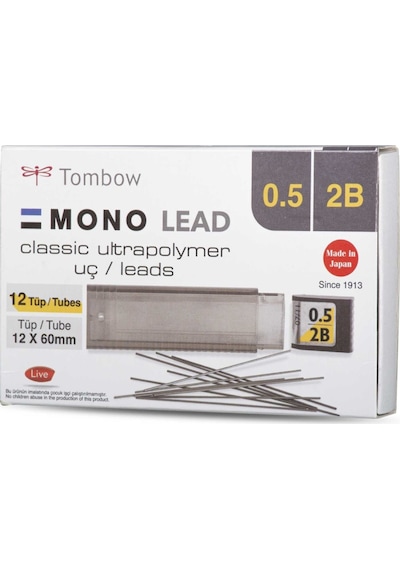 Tombow Mono Lead 0.5Mm 2B Min Uç 12'li Kutu