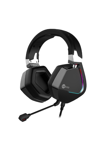 Lecoo HT402 USB Kablolu Surround 7.1 RGB Çıkartılabilir Mikrofonlu Kulak Üstü Gaming Kulaklık