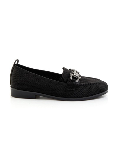 Bambi Siyah Kadın Loafer Ayakkabı K01327022282 Siyah