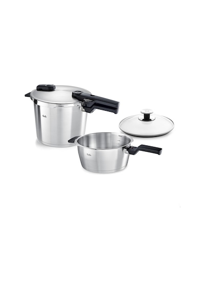 Fissler Vitaquick Premium Cam Kapaklı 6 lt + 3.5 lt Düdüklü Tencere Seti