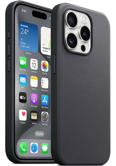 Zore Apple Uyumlu iPhone 15 Pro Max  Magsafe Şarj Özellikli Mikro Fiber Optimal Kılıf-si Siyah