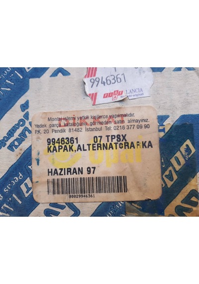 Fiat Tempra Tipo Alternatör Şarj Dinamo Arka Kapak 9946361