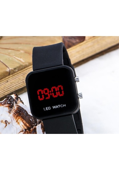 Dijital Led Watch Ekran Kare Sportif Çocuk Yetişkin Kol Saati St-
