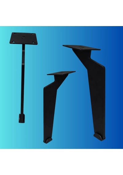 17 Cm Metal Tabanca Ayak Koltuk Ayağı Mobilya Ayağı Ünite Ayağı Konsol Ayağı Puf Berjer Ayağı Siyah