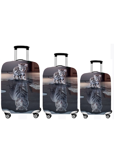 Smart Travel 3lü Set Büyük Orta Kabin Boy Valiz Bavul Koruyucu Kılıfı Çok Renkli