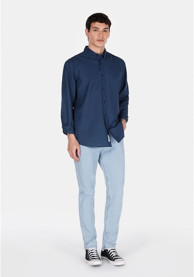 Colin's Colins Regular Fit Shirt Neck Düz Erkek Lacivert Uzun Kol Gömlek Cl1074489 Q1.v1 Nav Lacivert