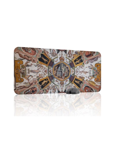 Ortaçağ Sanat Kaymaz Dikişli Kauçuk Oyuncu Mousepad V3 - 90x40 Xxl Gaming Mouse Pad Fare Altlığı