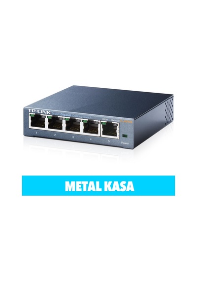 Tp-lınk Tl-sg105, 5 Port, Gigabit, Yönetilemez, Metal Kasa, Masaüstü Switch