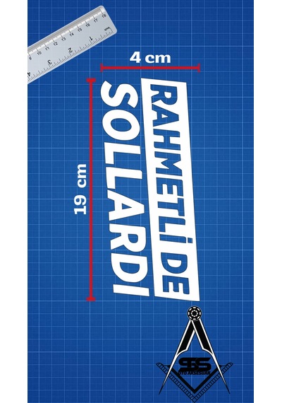 Rahmetli De Sollardı Jdm Yazı Araba-motosiklet Cam Etiket Sticker 18x8cm Beyaz Renk Beyaz