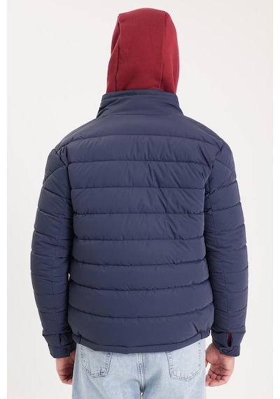 Tudors Erkek Regular Fit Klasik Kesim Dik Yaka Çift Cepli Sıcak Tutan Lacivert Şişme Mont-41803 Lacivert