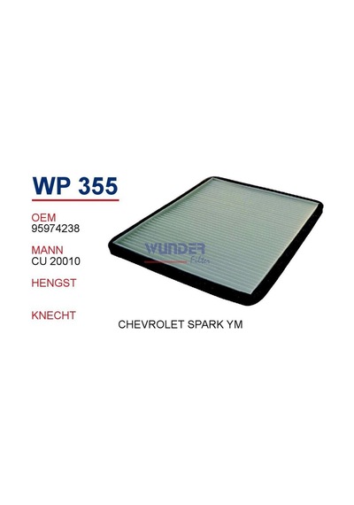 Wunder Wp355 Polen Filtresi - Chevrolet Spark 1,0 - 1,2 540125388