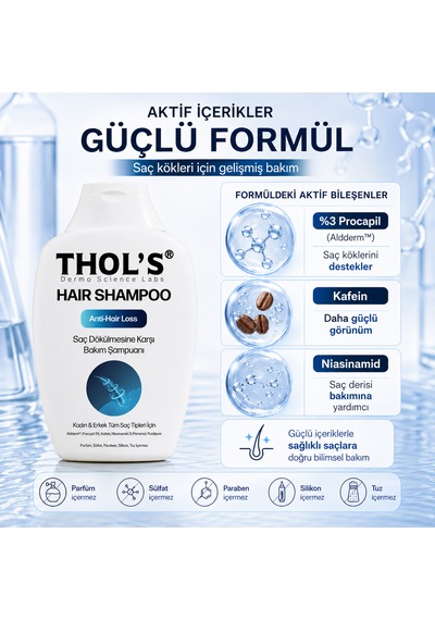 Thols Tb28 Saç Dökülmesine Karşı Bakım Şampuanı Tüm Saçlar Ve Günlük Kullanım 300 Ml Tüm Saç Tipleri