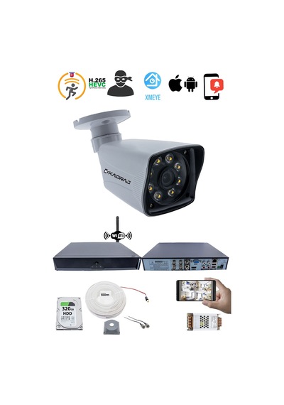 1 Kameralı Güvenlik Seti - 5mp Sony Seculens Kdj-1s-8w-kk-p-v1