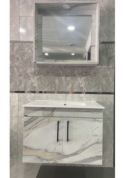 Decorus Banyo Dolabı 75 CM Calacatta Çok Renkli