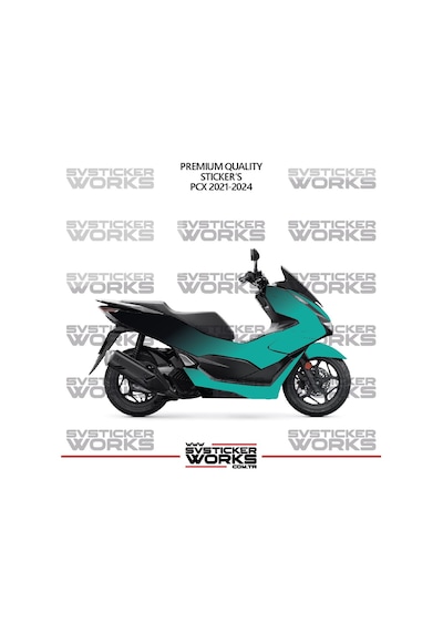 Honda Pcx 2021-2024 Kaplama Sticker Çift Renk Motor Kaplama Modeli Hazır Kit Yüksek Kalite 81782389