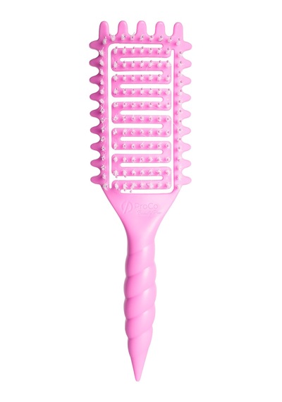 Proco Beauty Proco Beauty Pro Curlybrush - Pembe - Kıvırcık Saçlar İçin Bukle Belirginleştirici Saç Fırçası