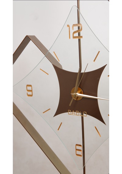 Eksen Bronz Modern Bablo Premium Duvar Saatleri Bronz