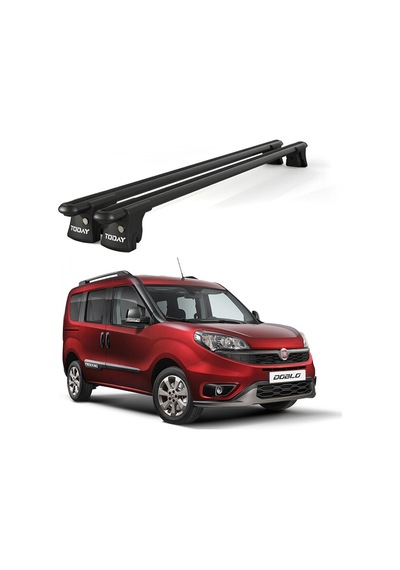 Trio-ı Fiat Doblo 2010 Ve Sonrası Uyumlu Siyah Kilitli Ara Atkı 135cm Port Bagaj Tavan Barı
