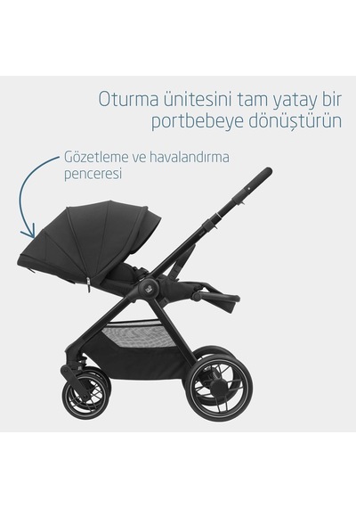 Maxi-Cosi Oxford Çift Yönlü Seyahat Sistem Olabilen Bebek Arabası Twillic Black