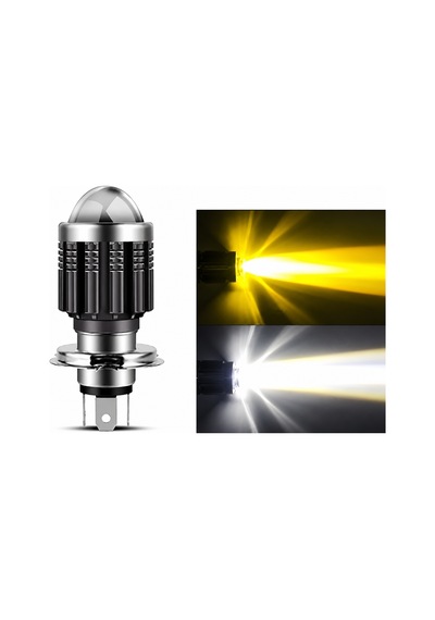 Renault Express 1985-2000 H4 Led Far Ampulü Sarı-beyaz Işık Canbus Mini Lensli 2'li Set