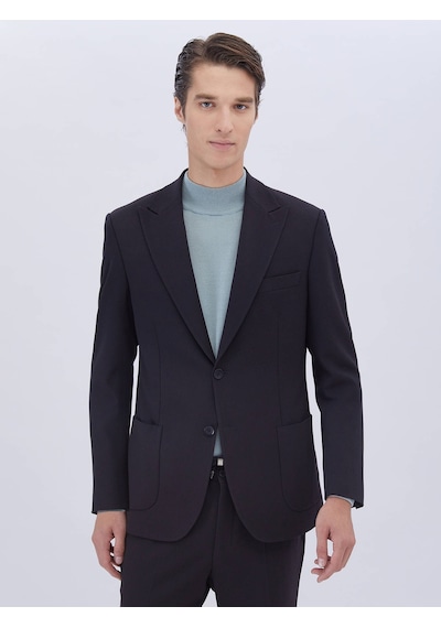 Kip Lacivert Mikro Modern Fit Takım Elbise Çok Renkli