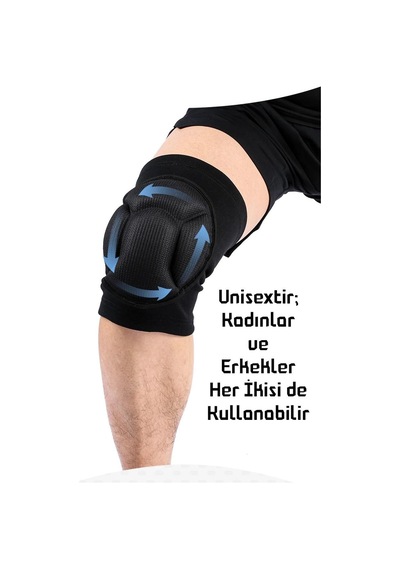 Deluxe Unisex Voleybol Dizliği Darbe Emici Sünger Basketbol Dizlik Bisiklet Spor Dizliği Medium Siyah