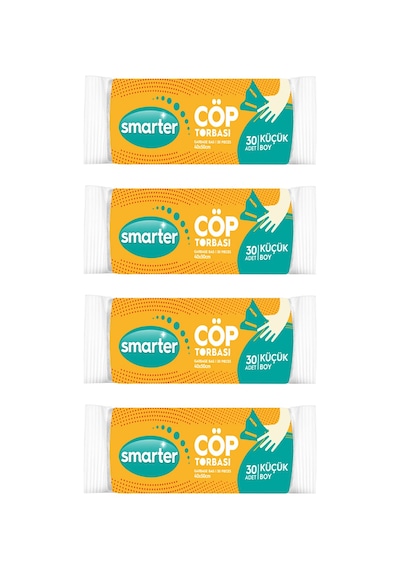 Smarter Küçük Boy Çöp Torbası 4 Adet Şeffaf 40 x 50CM Smarter Küçük Boy Çöp Torbası 4 Adet Şeffaf 40 x 50CM