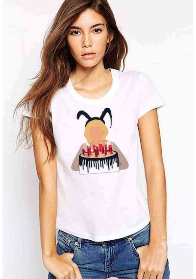 Chilling Adventures Of Sabrina Birthday Cake Kadın Beyaz Tshirt