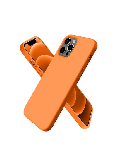 Newface Apple iPhone Uyumlu 12 Pro Max Kılıf First Silikon Semeglbl - 99 - Turuncu