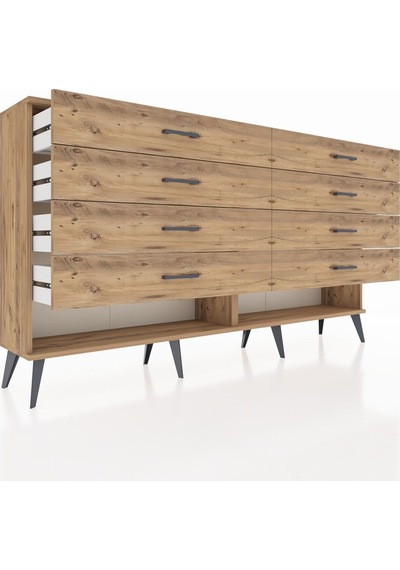 Arges Konsol 8 Çekmeceli 176x30x99 Çam-çam Çam-çam Arges Konsol 8 Çekmeceli 176x30x99 Çam-çam Çam-çam