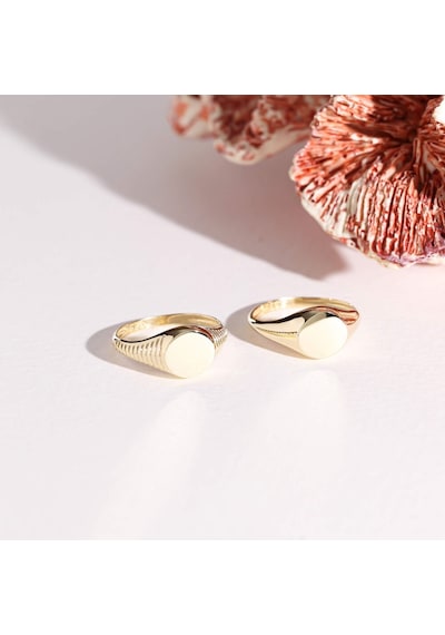 14K Altın Şövalye Yüzük (Kişiselleştir) Sade 1.0 Cm 552977786