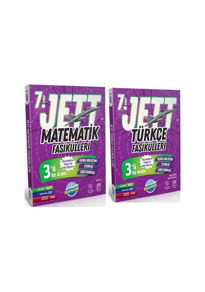 Ünlüler Yayınları 7. Sınıf Türkçe Ve Matematik Jett Soru Fasikülleri Seti 2 Kitap