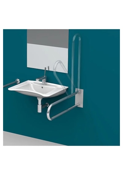 Standart Engelli Mafsallı Tutunma Barı Çap 32mm Gümüş
