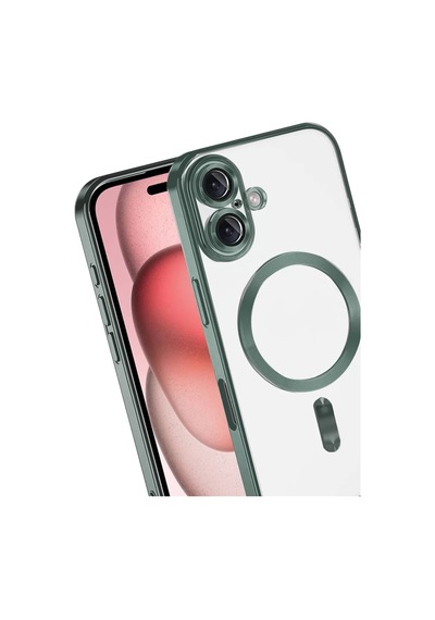 Apple iPhone Uyumlu 17 Kross Magneticsafe Kapak - Koyu Yeşil Çok Renkli