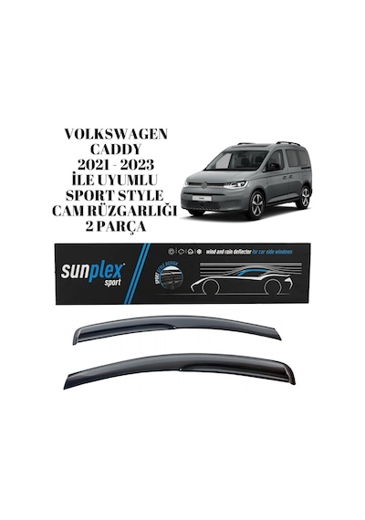 Volkswagen Caddy 2021 2022 2023 İle Uyumlu Sport Style Cam Rüzgarlığı 2 Parça Sunplex 2 Adet