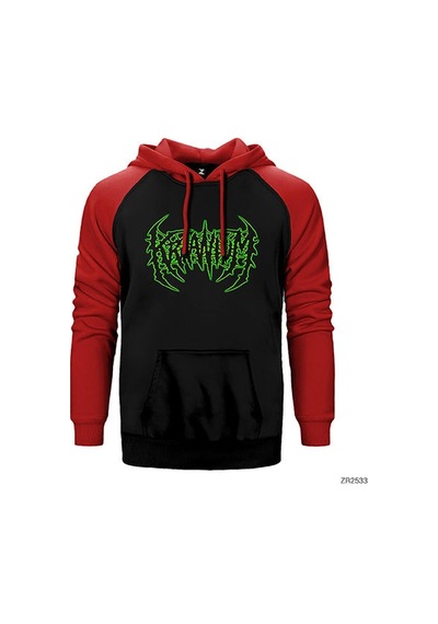 Kraanium Kırmızı Renk Reglan Kol Sweatshirt / Hoodie