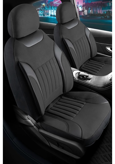 Mitsubishi Lancer Tay Tüyü Oto Koltuk Kılıfı Fermuarlı Ön Arka Set Siyah Edition SİYAH