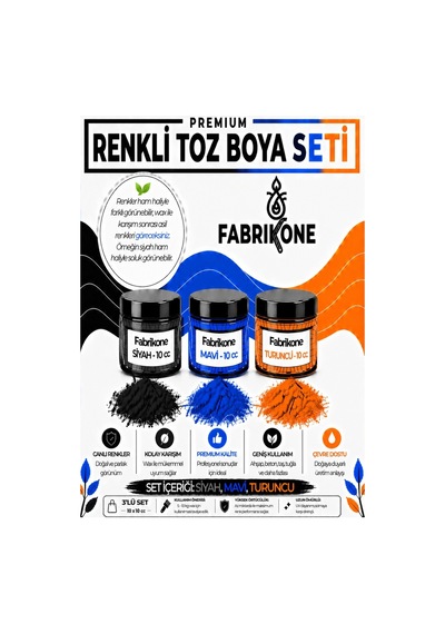 3'lü Set Premium Parafin Soya Wax Toz Mum Boyası Hobi Seti - 10 Cc Siyah, Mavi, Turuncu Bkfab3smt10g Karışık
