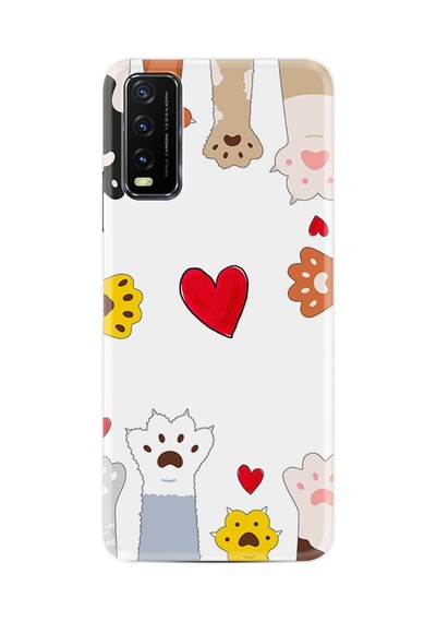 Vivo Y12s Kılıf Resimli Desenli Silikon Platinium Series Kedilerin Aşkı 1903